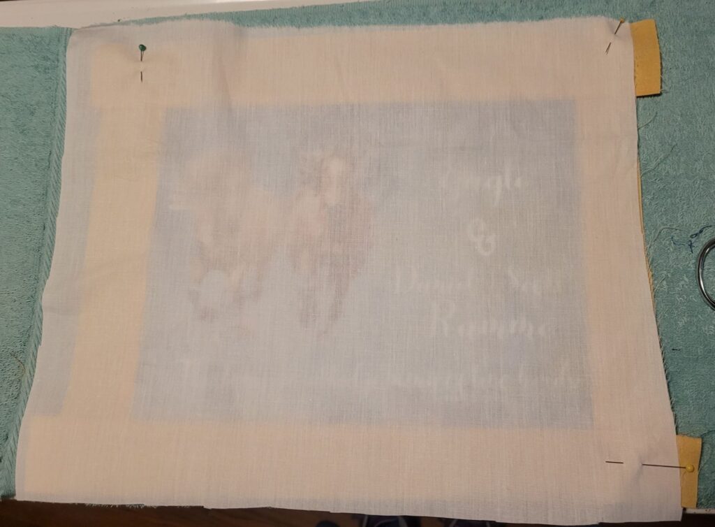 Label with backing.