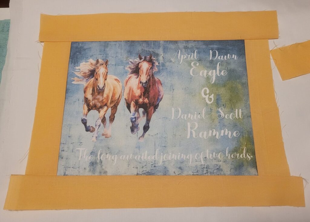 Label with top and bottom frame on.